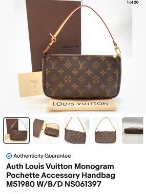 Louis Vuitton Monogram Pochette Accessory Handbag - Brown/Tan